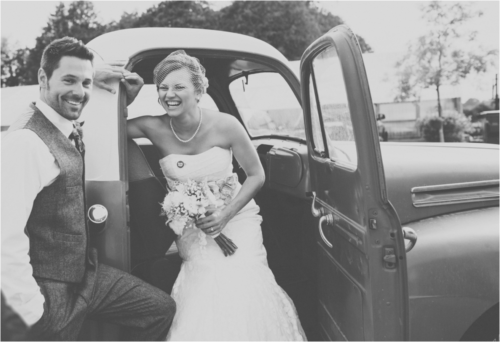 antique ford truck wedding