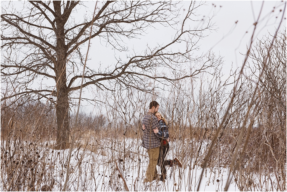 milwaukee winter engagement photos