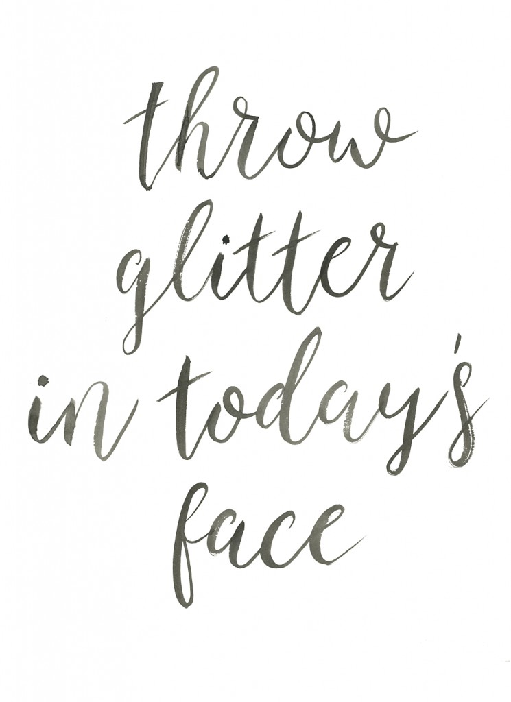 glitter in today's face