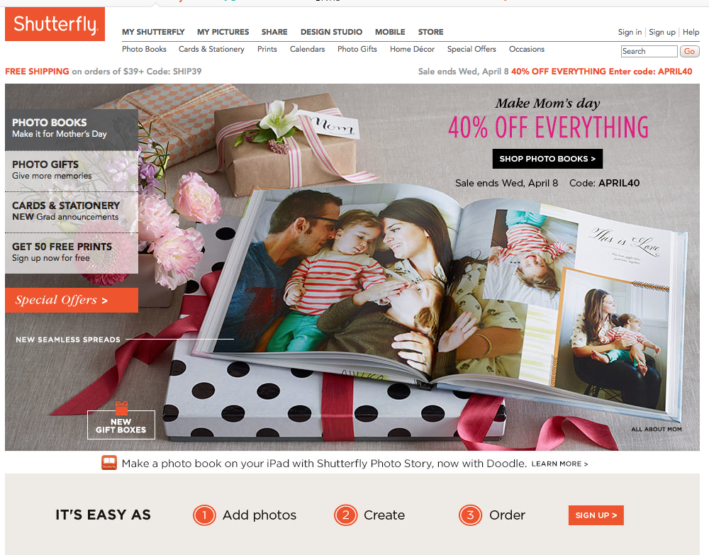 shutterfly coupon