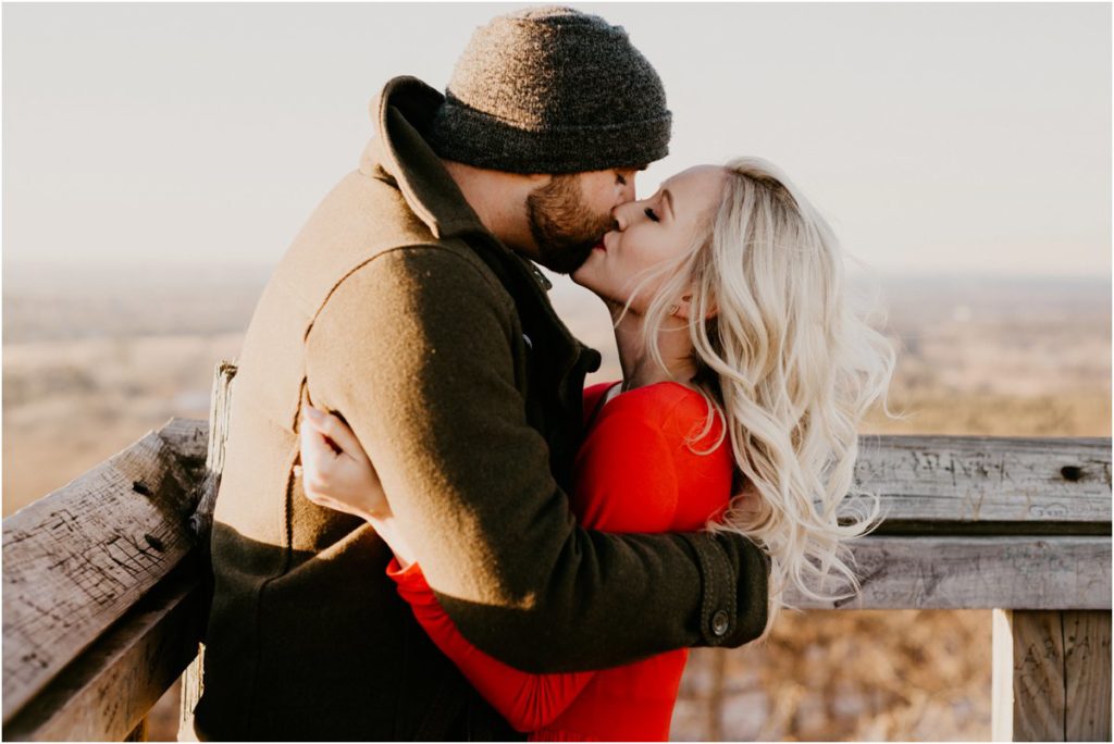 winter Wisconsin engagement photography