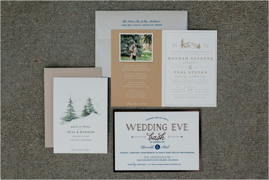 Golden Colorado Winter Wedding 