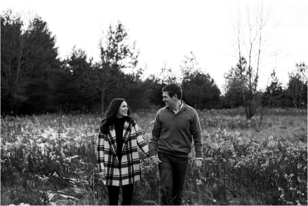 Wisconsin family winter portrait session with dog