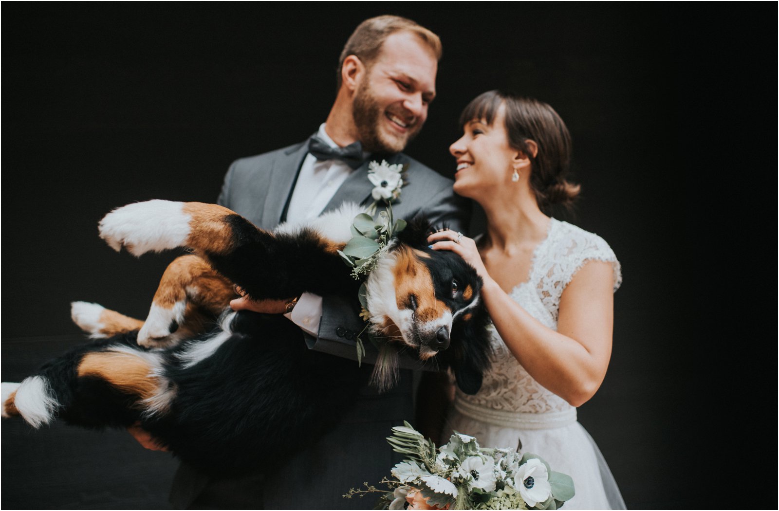 dogs in your wedding photos