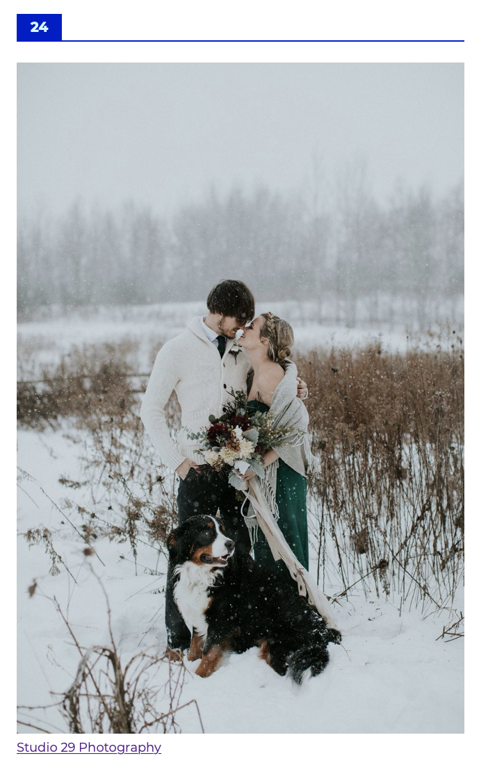 winter wedding HuffPost feature