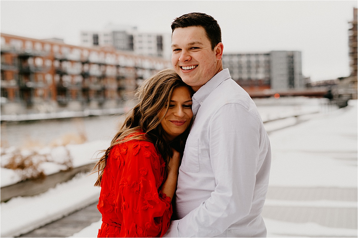 third ward Milwaukee Wisconsin engagement photos