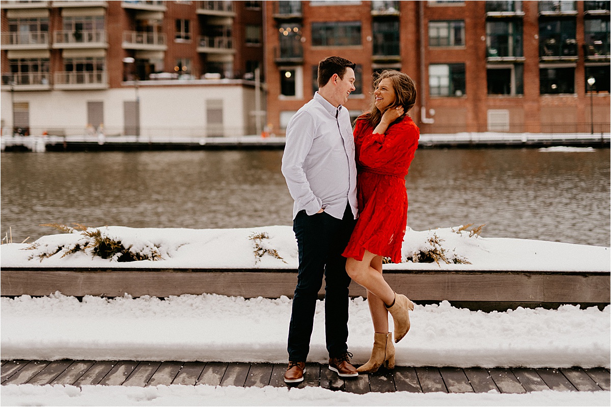 third ward Milwaukee Wisconsin engagement photos