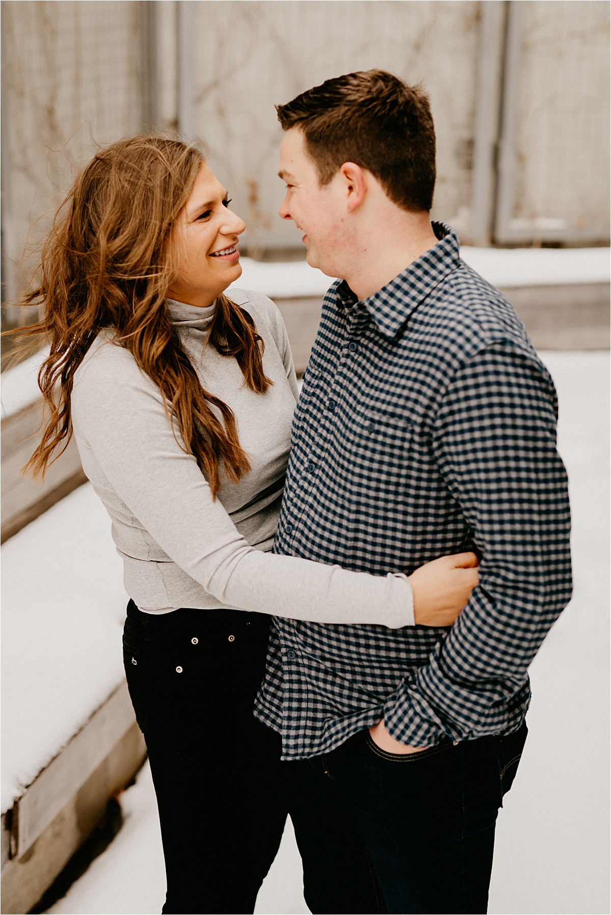 third ward Milwaukee Wisconsin engagement photos