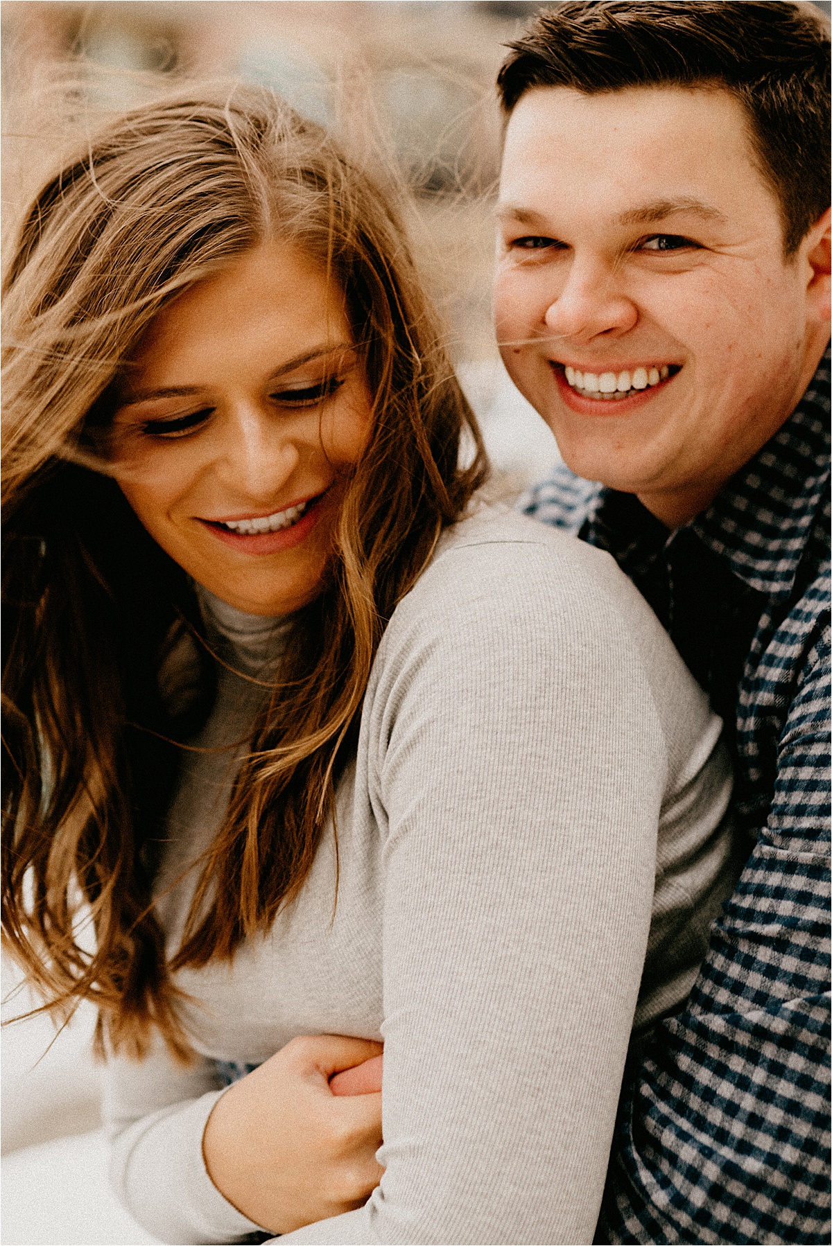 third ward Milwaukee Wisconsin engagement photos