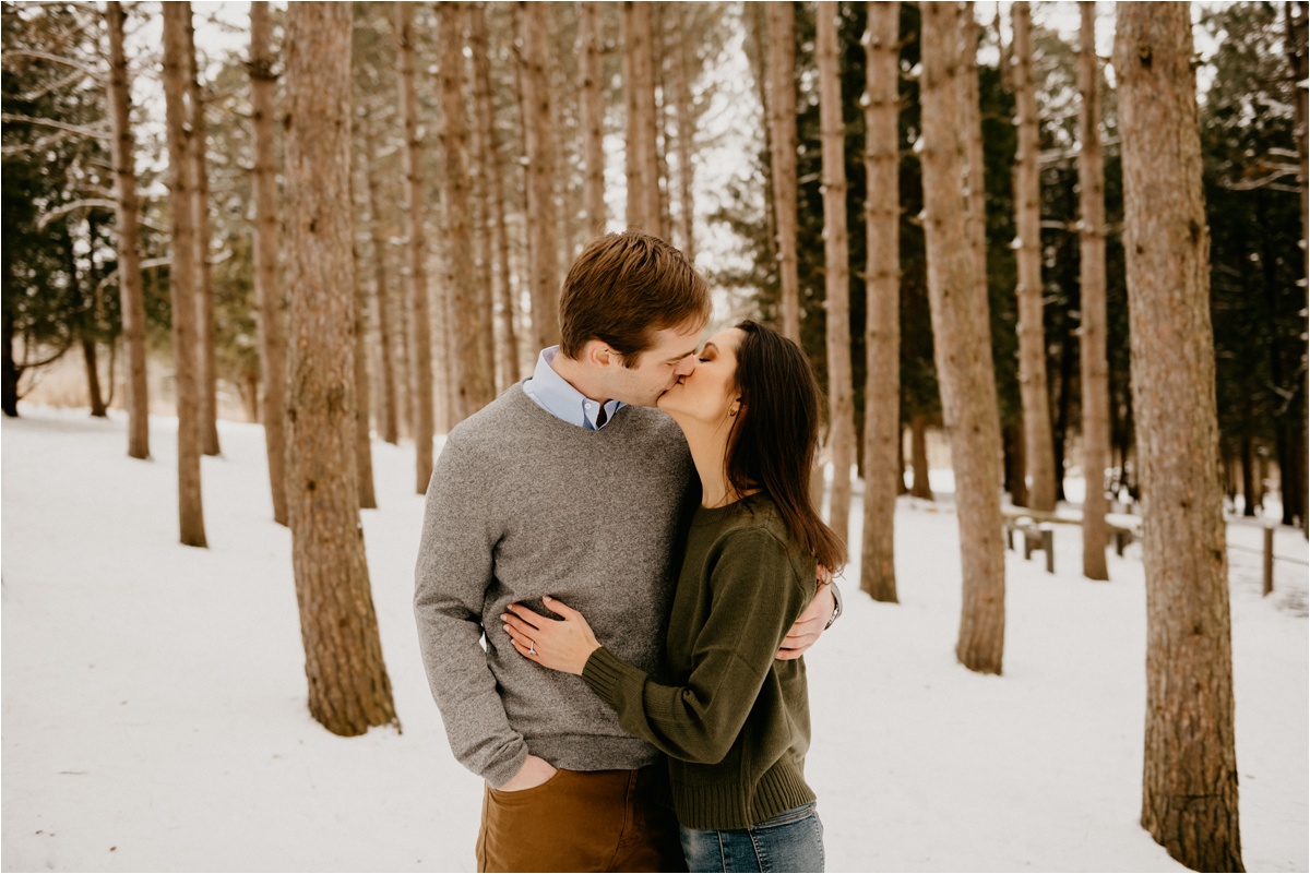 Wisconsin winter engagement photos