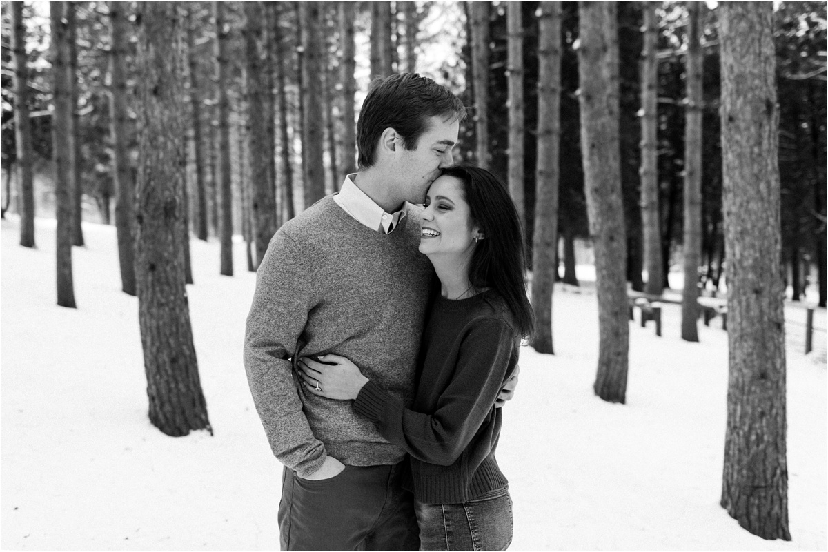 Wisconsin winter engagement photos