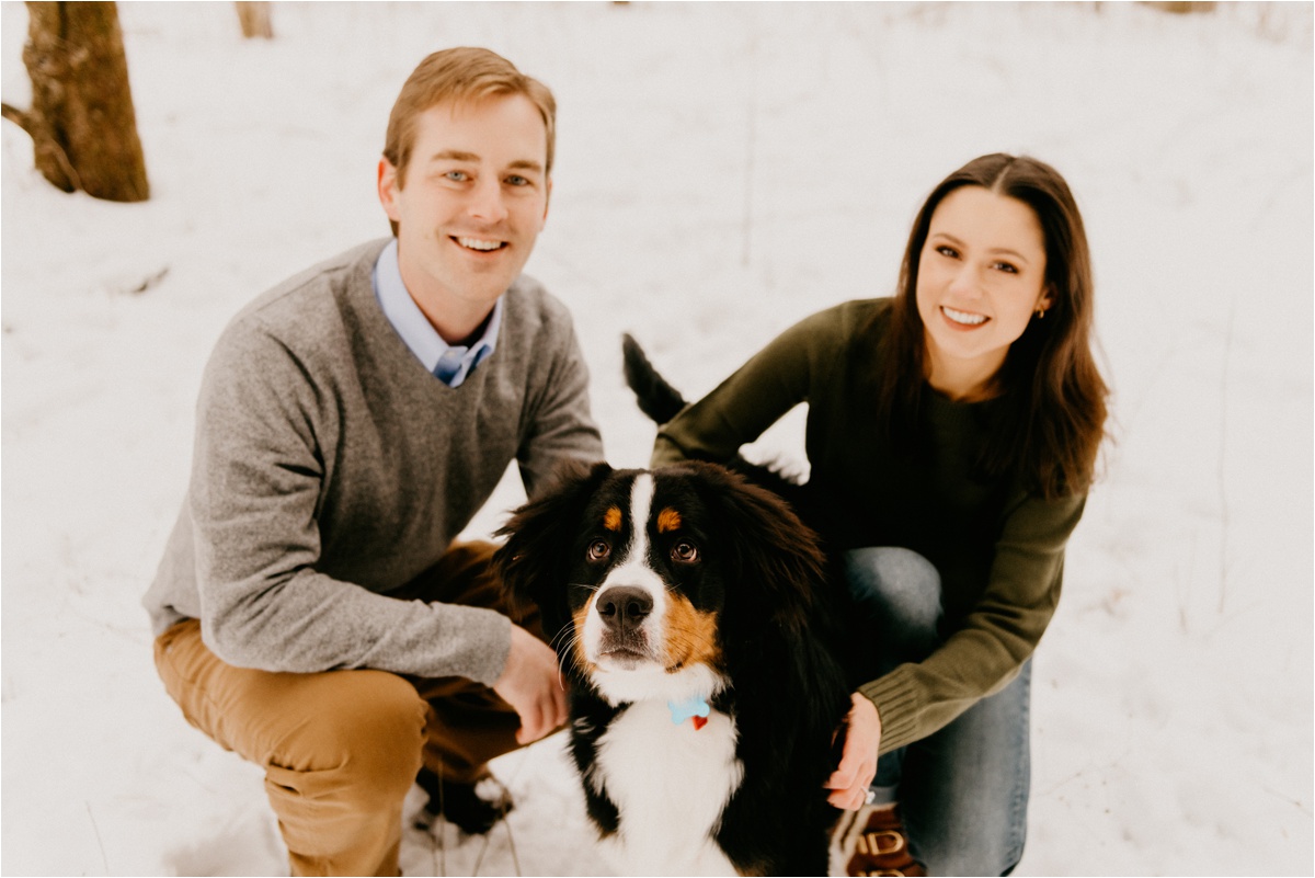 engagement photos with dog