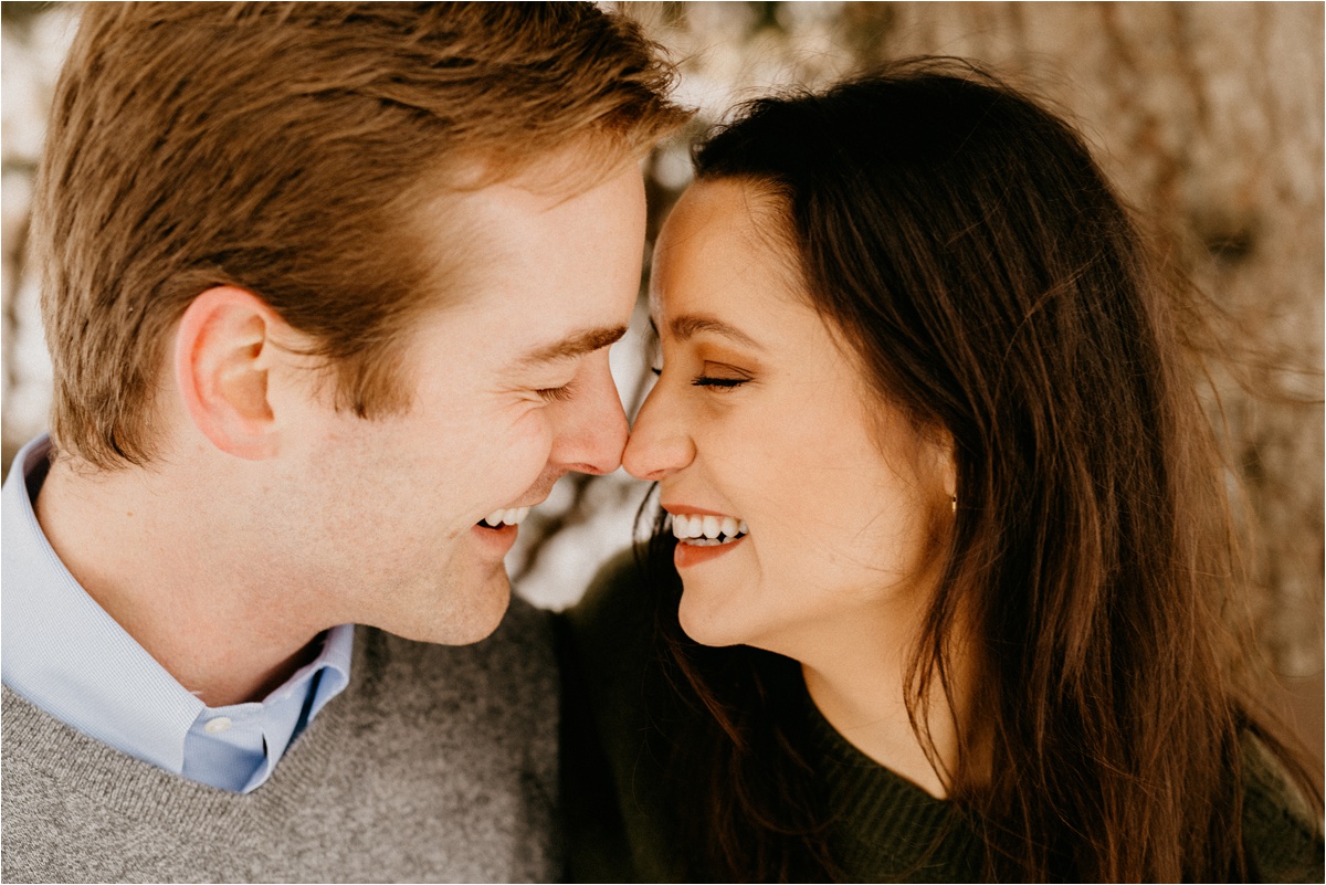 Wisconsin winter engagement photos