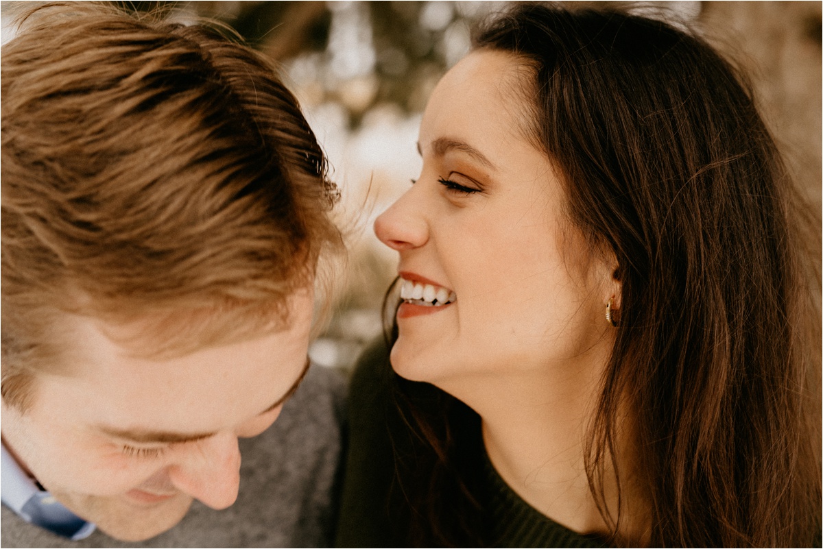 Wisconsin winter engagement photos