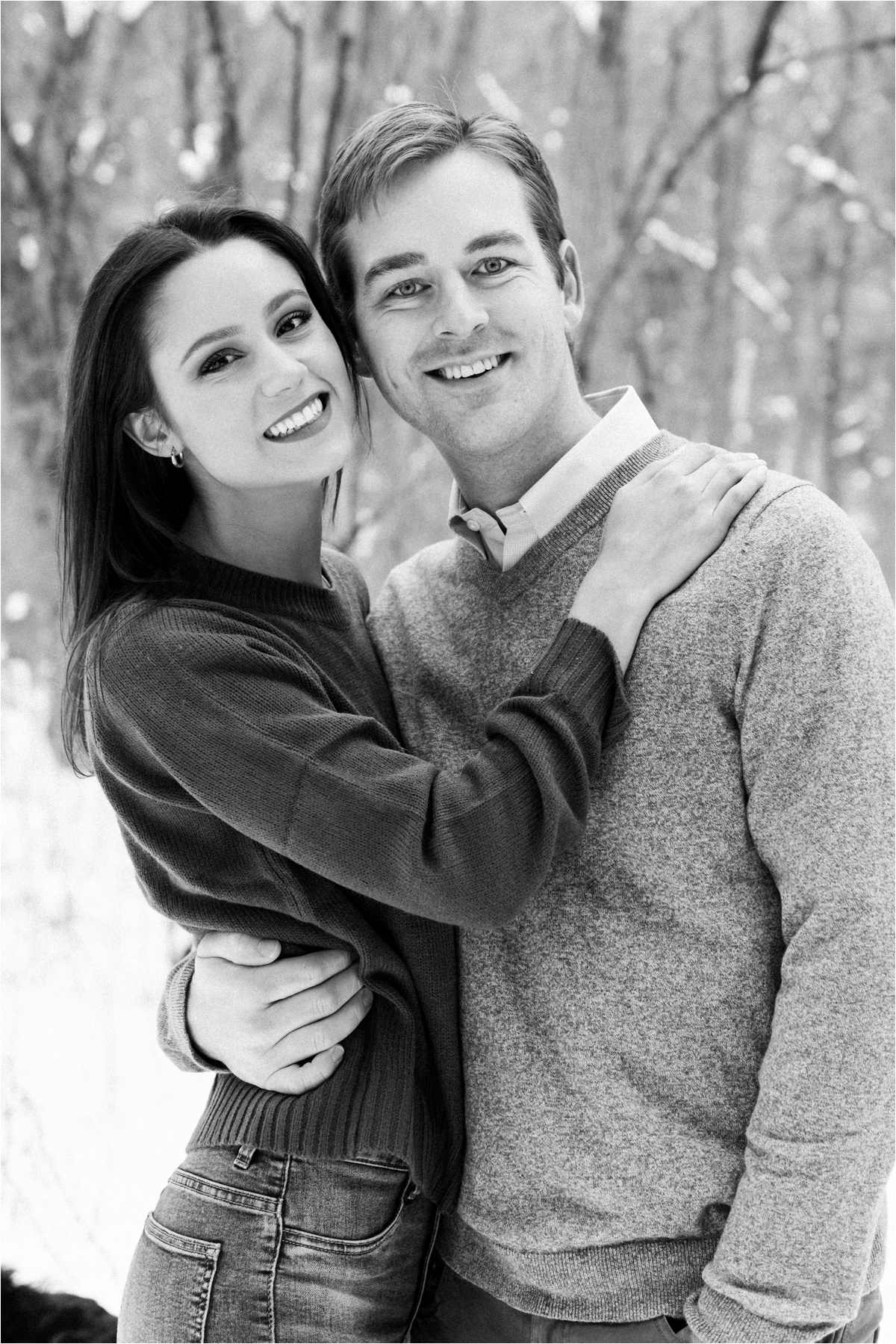 Wisconsin winter engagement photos