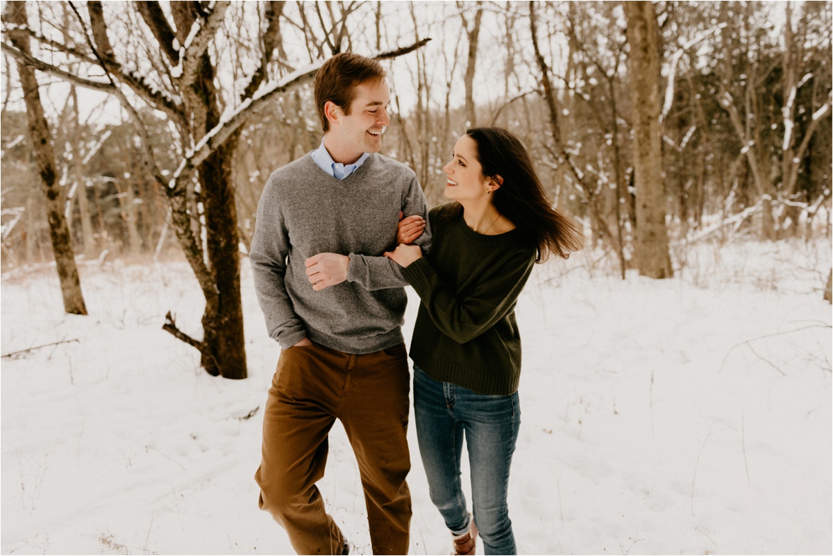 studio 29 photography Wisconsin winter engagement photos