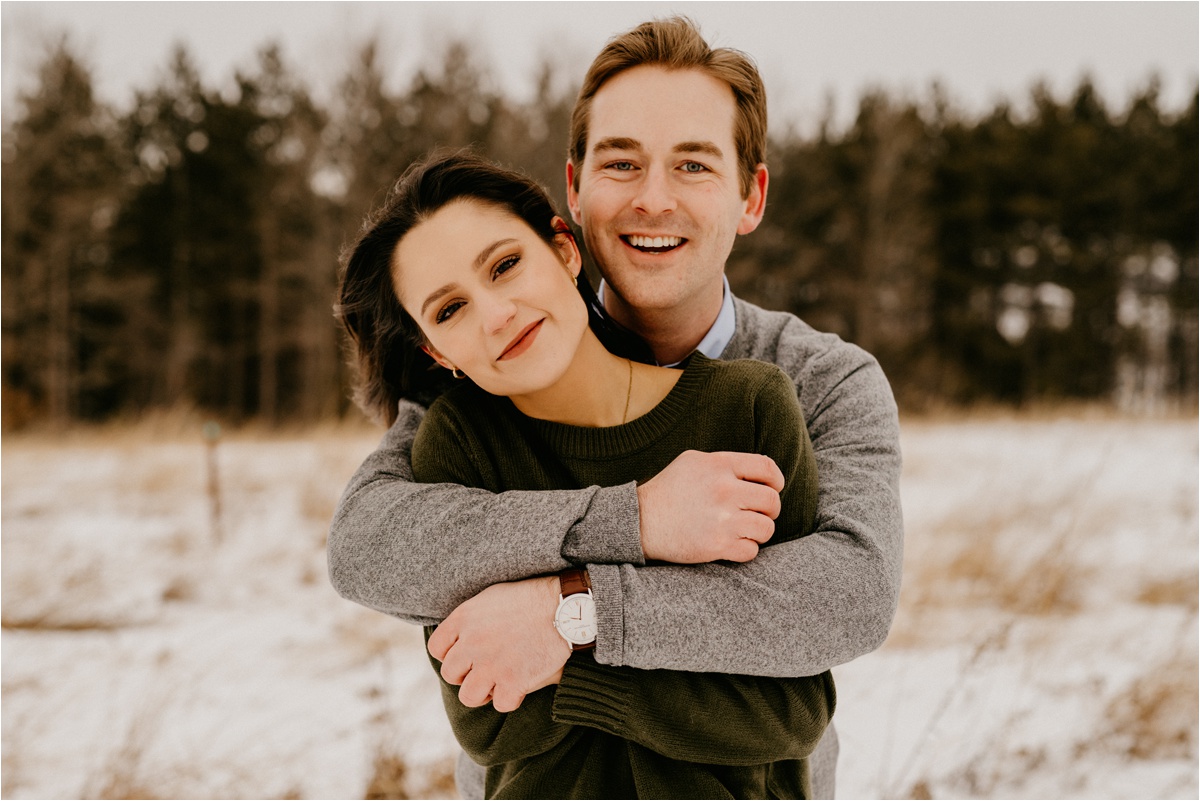 Wisconsin winter engagement photos