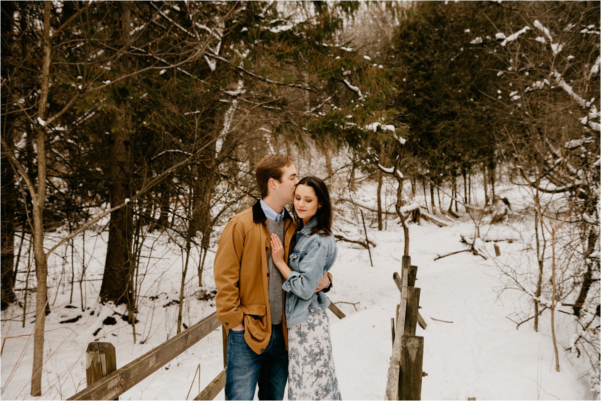 Wisconsin winter engagement photos
