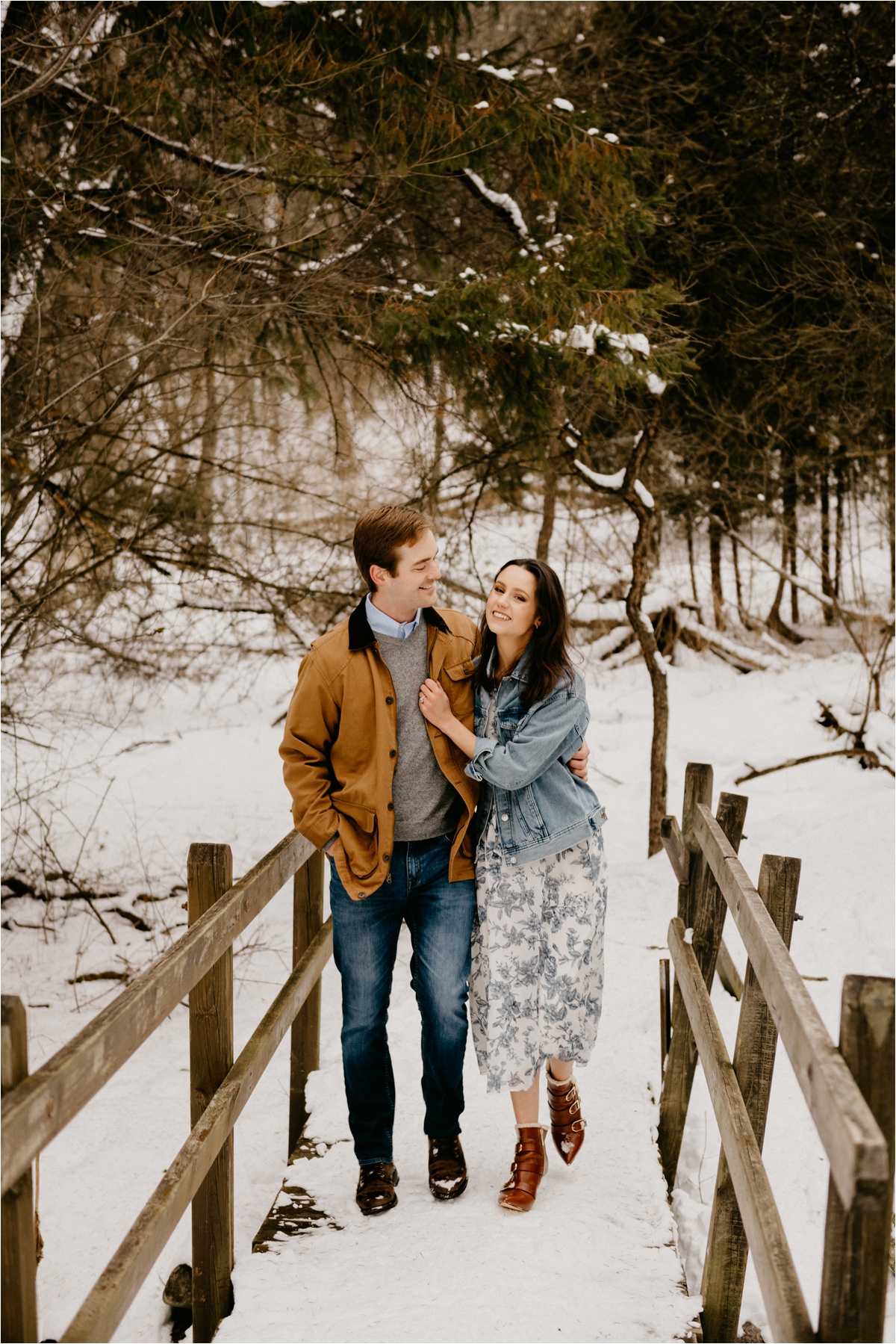 Wisconsin winter engagement photos