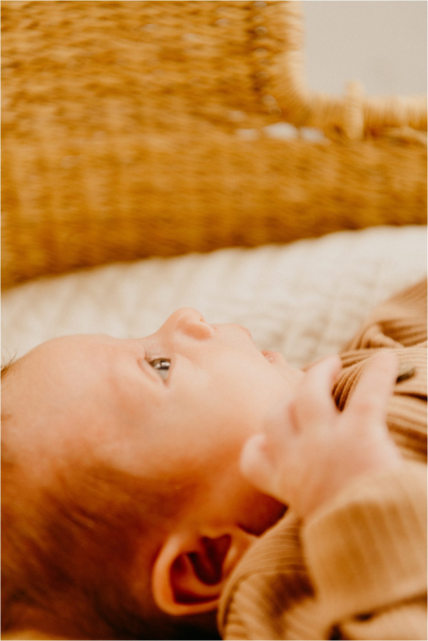 baby face and nose closeup