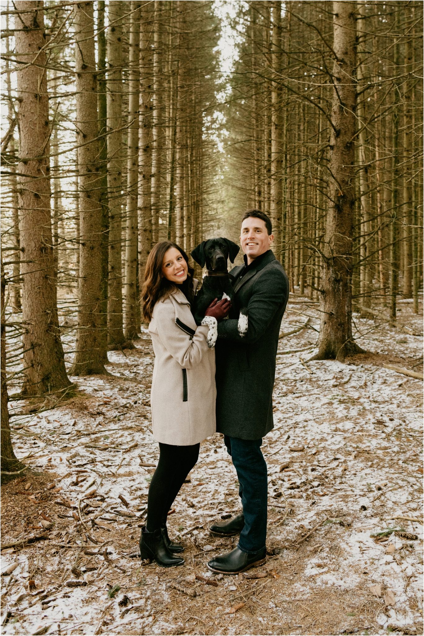 wisconsin winter engagement session