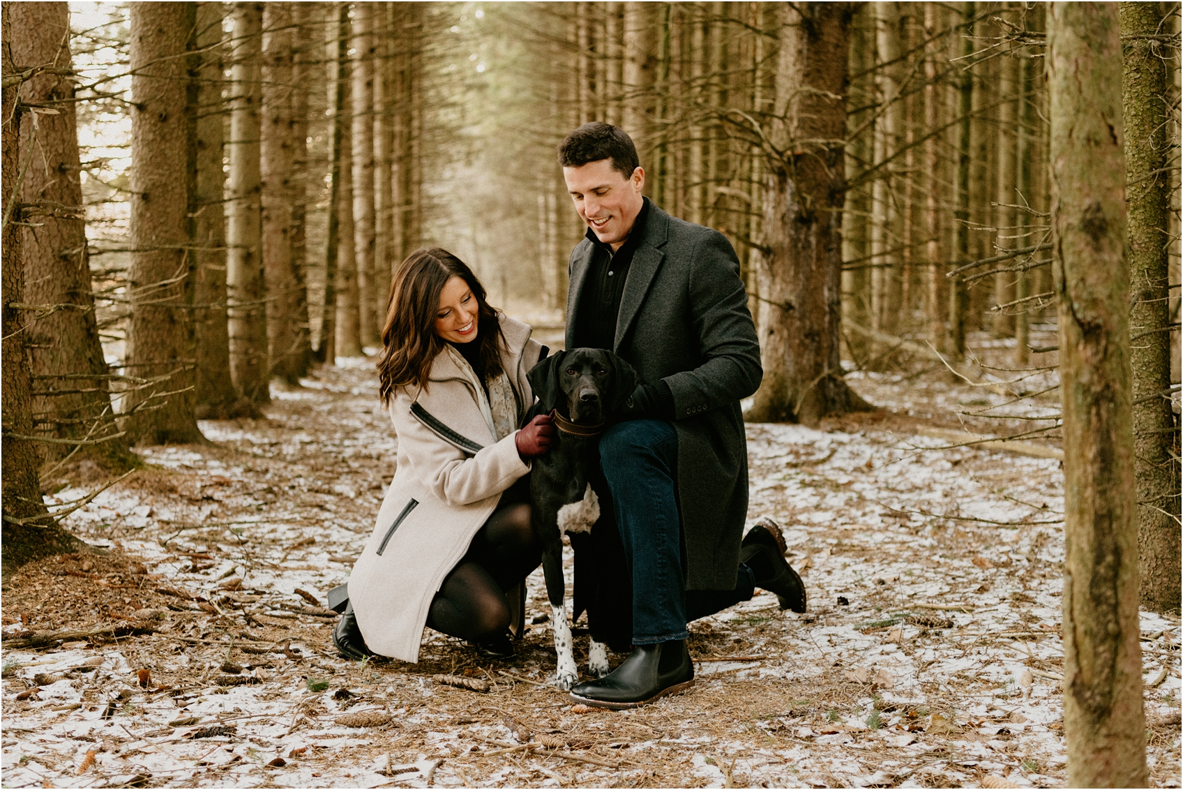 wisconsin winter engagement session