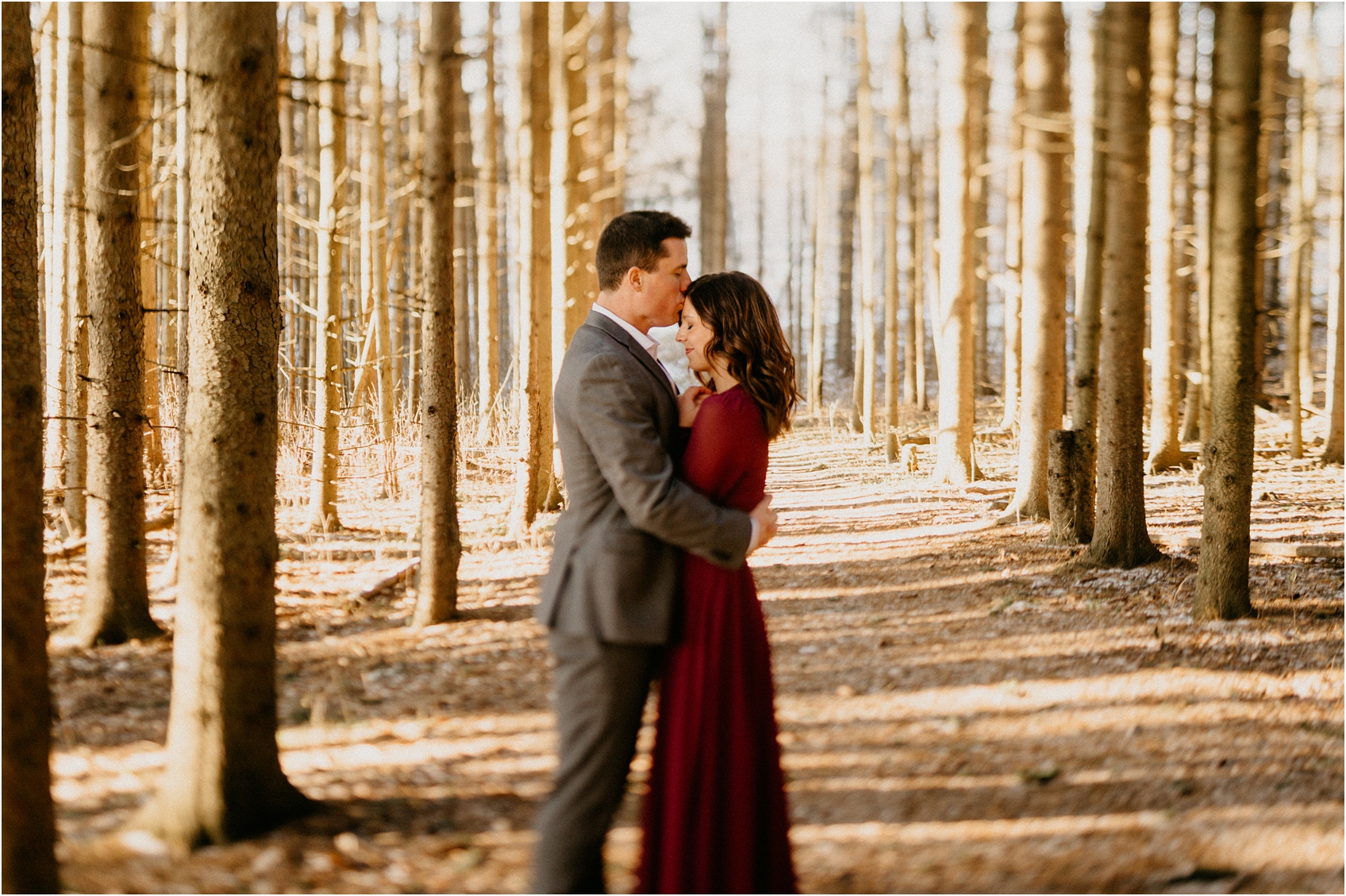 winter engagement session