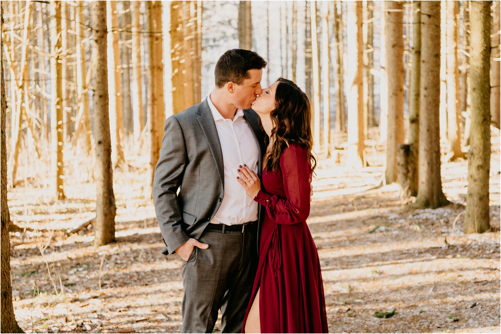 winter engagement session