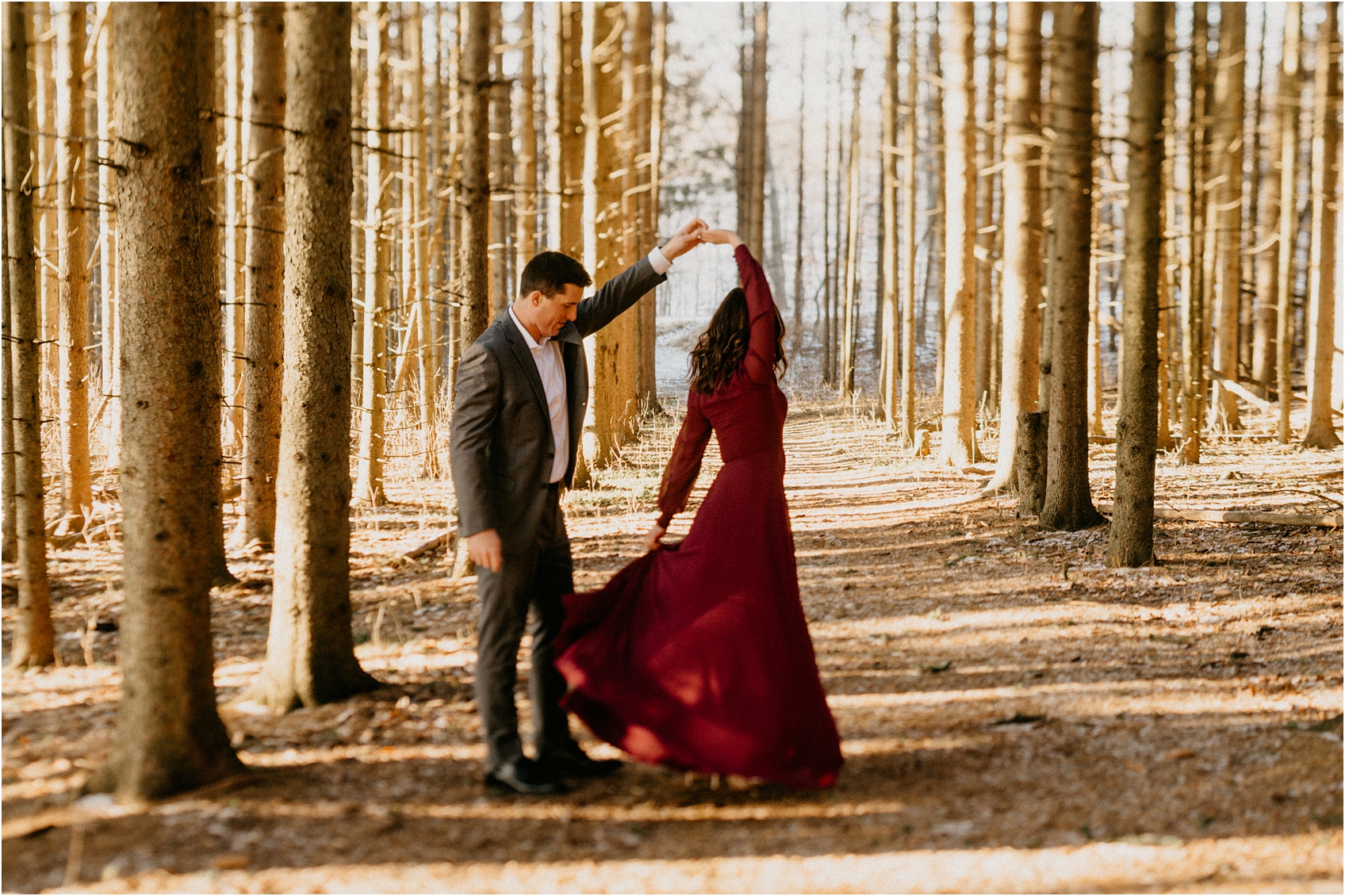 winter engagement session