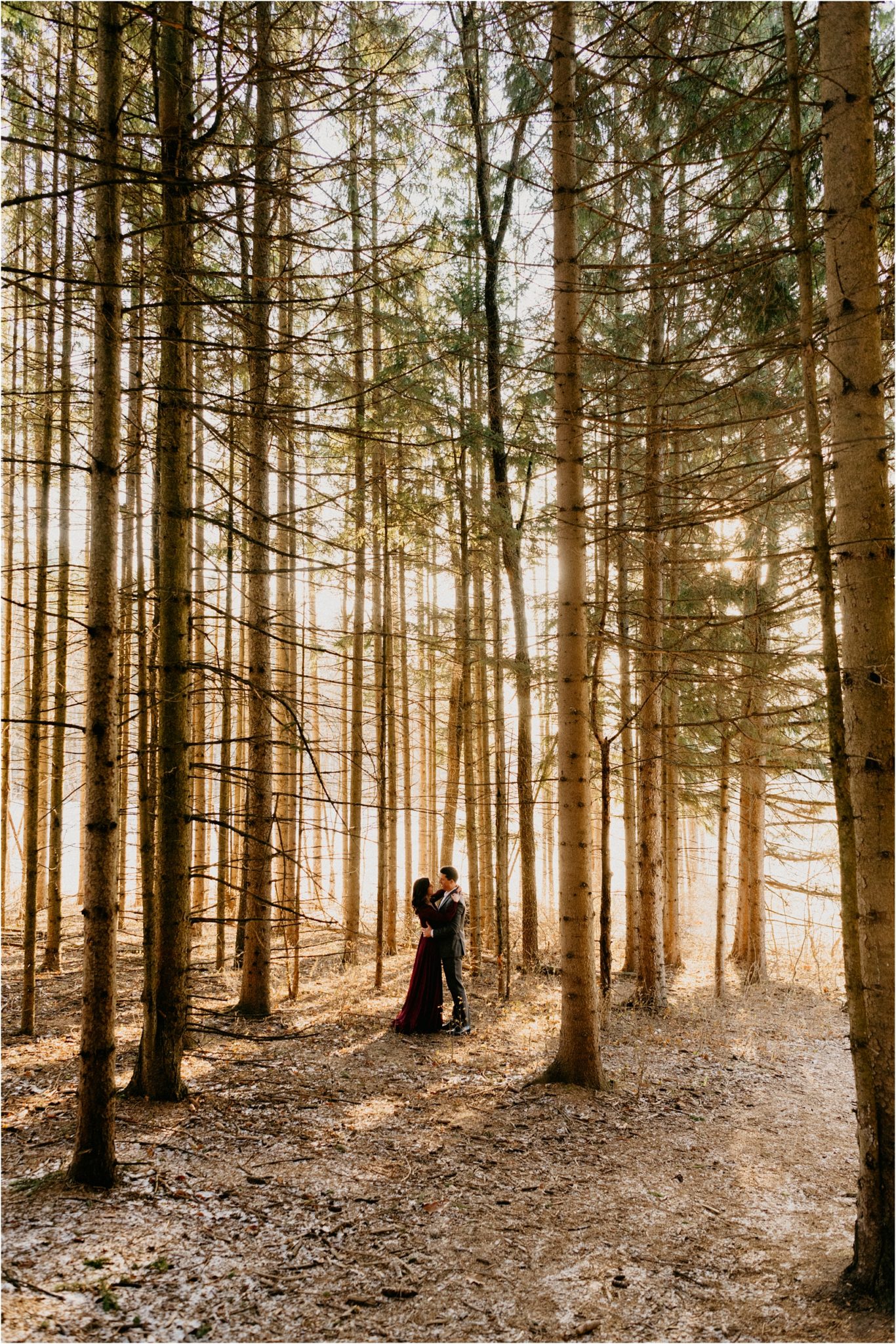winter engagement session