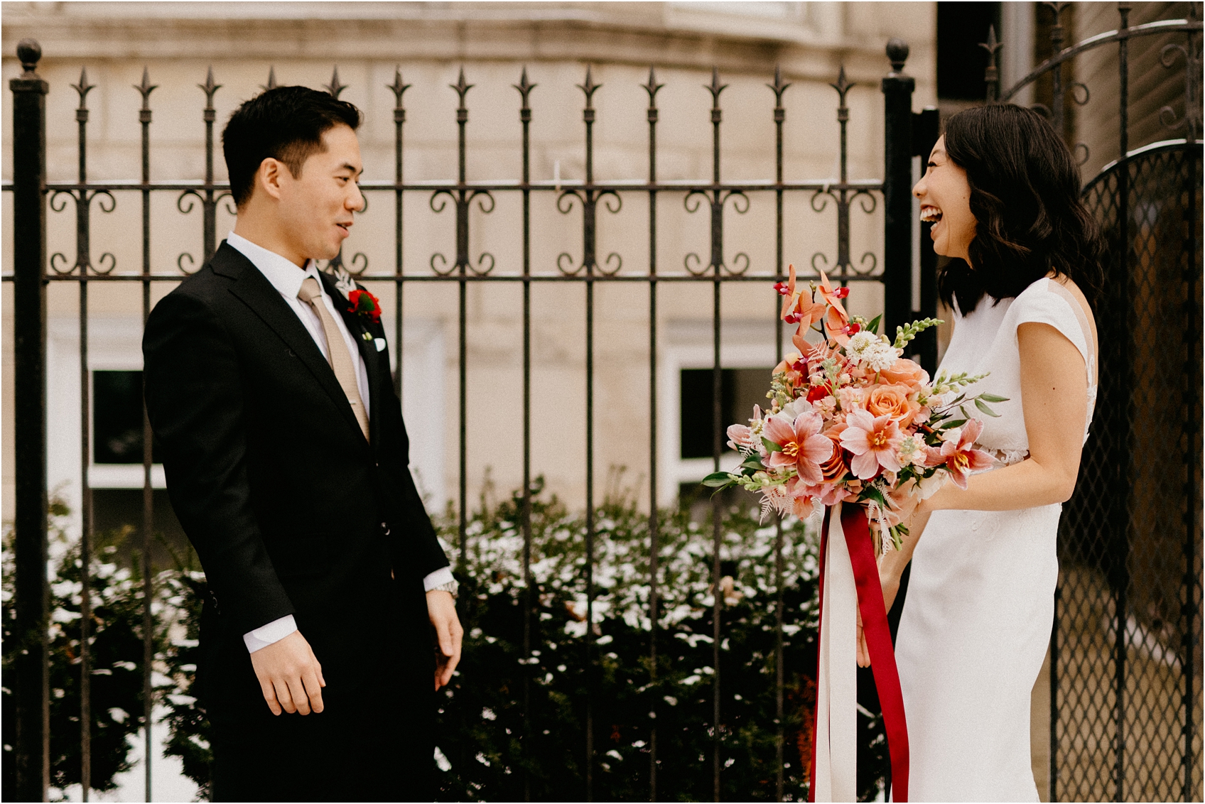 Chicago wedding first look