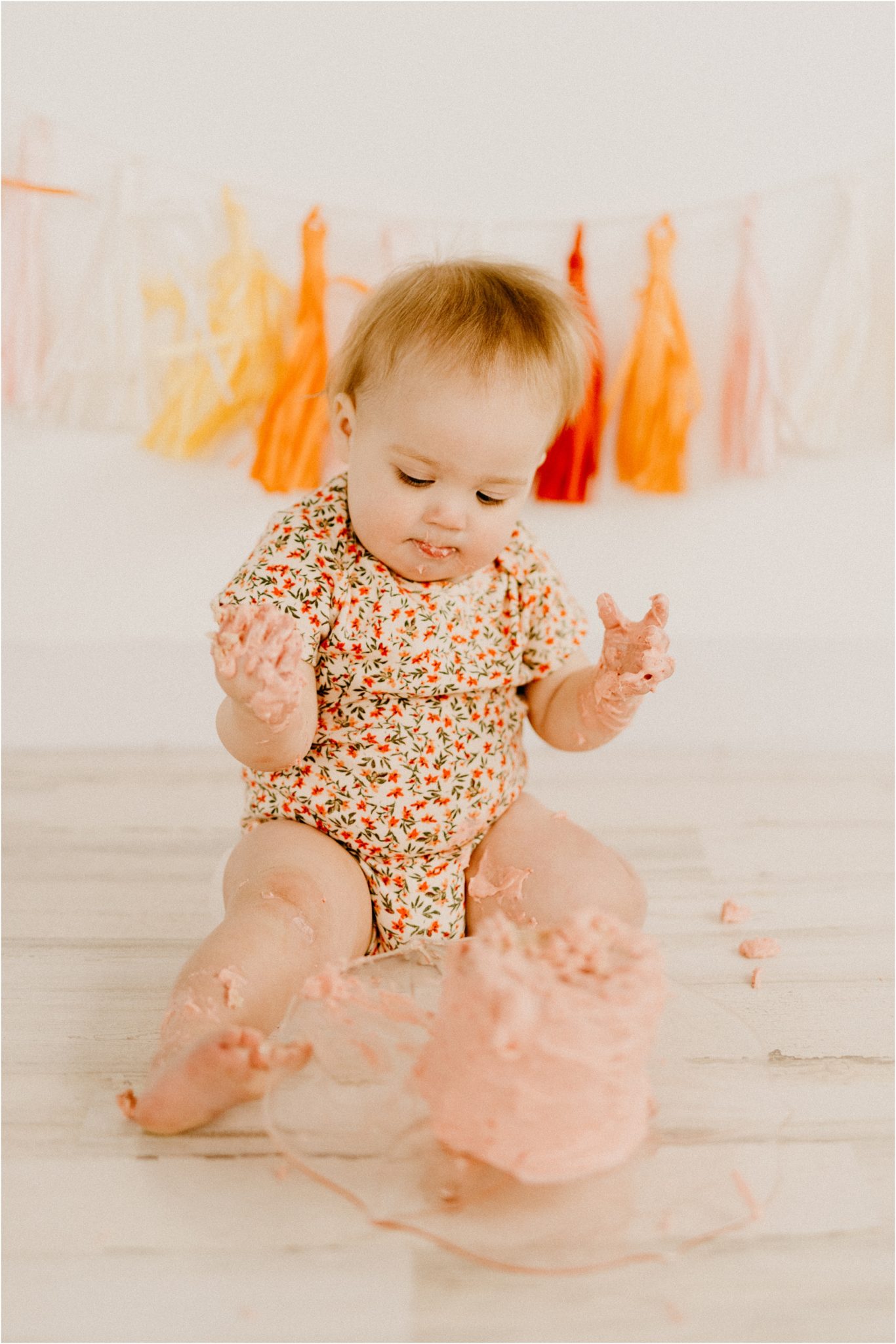 cake smash session at studio