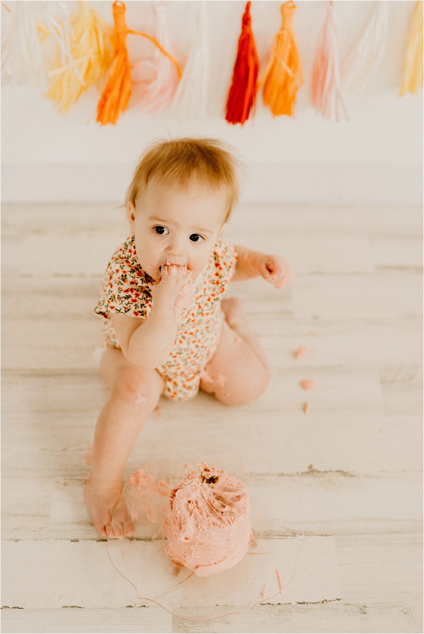 cake smash session at studio