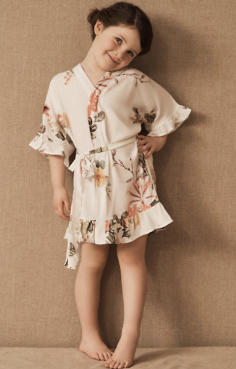 flower girl wedding robe