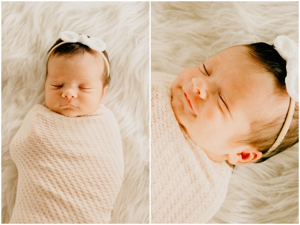 infant baby girl close up photo