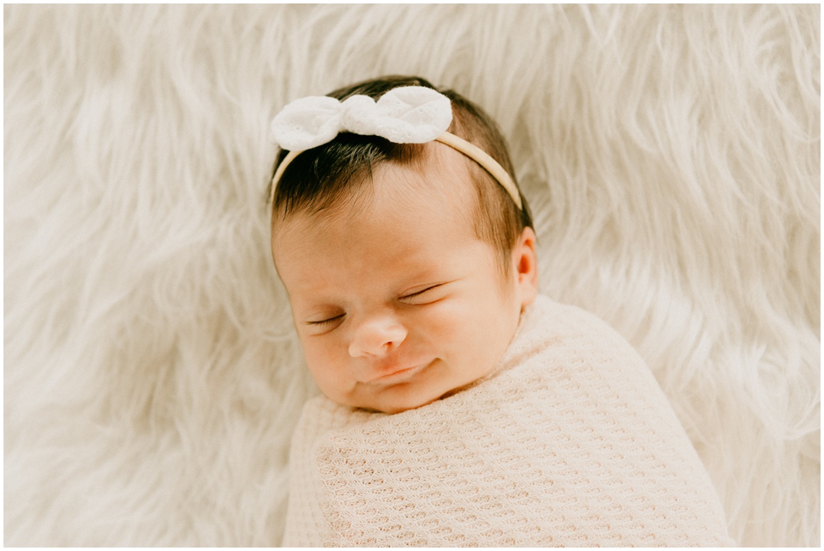 smiling newborn baby