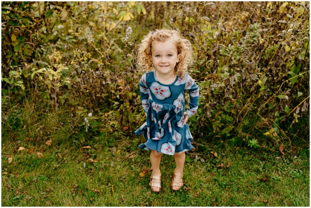 adorable girl with curly hair