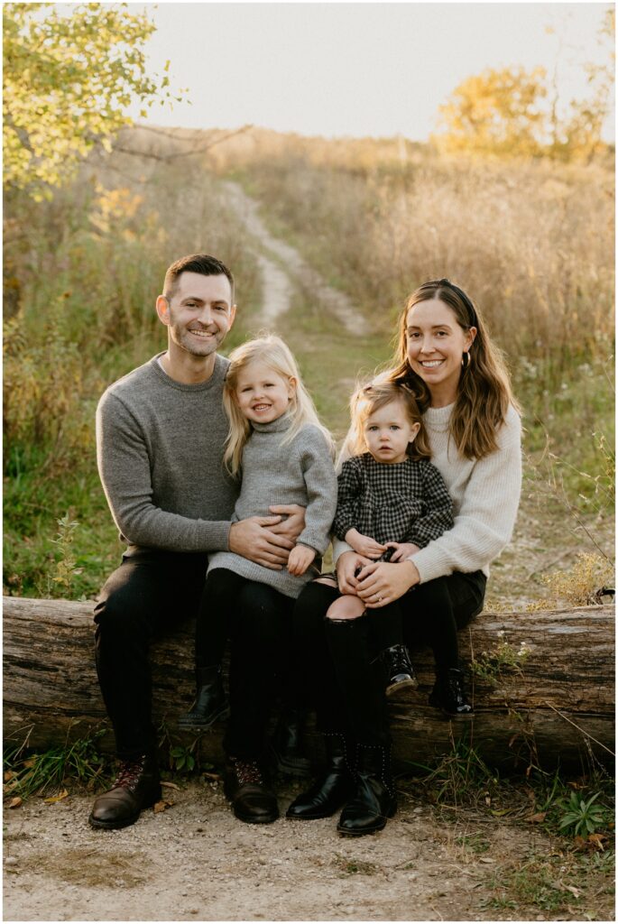 family photos at a wisconsin park