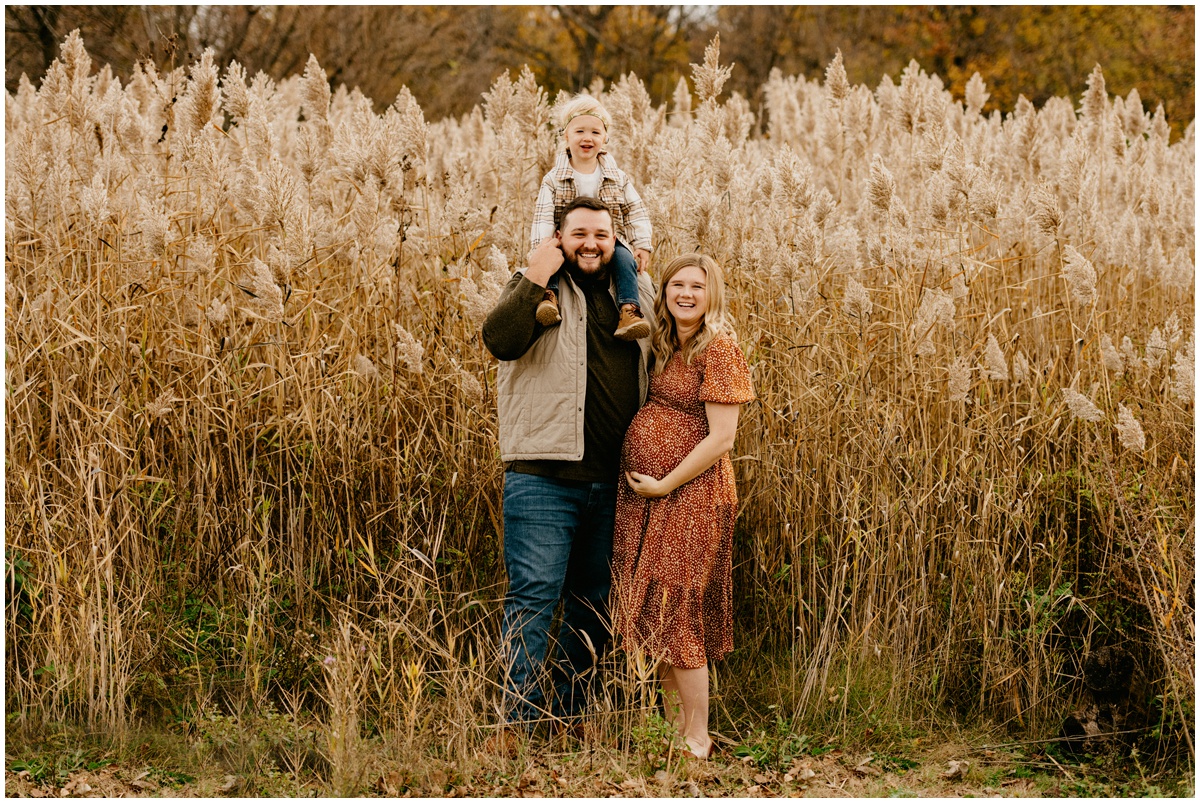 family photos at a park