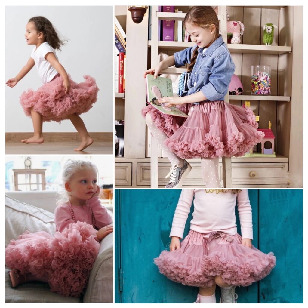 fluffy pink tutu for little girls