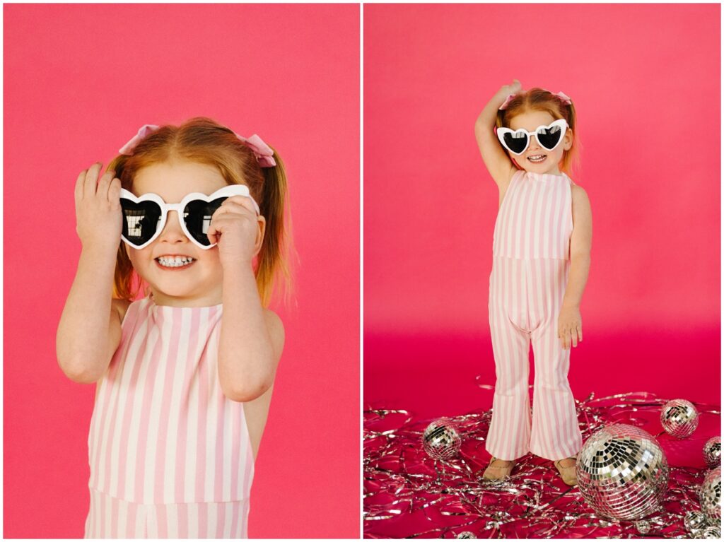 cute girl valentine's day photo session