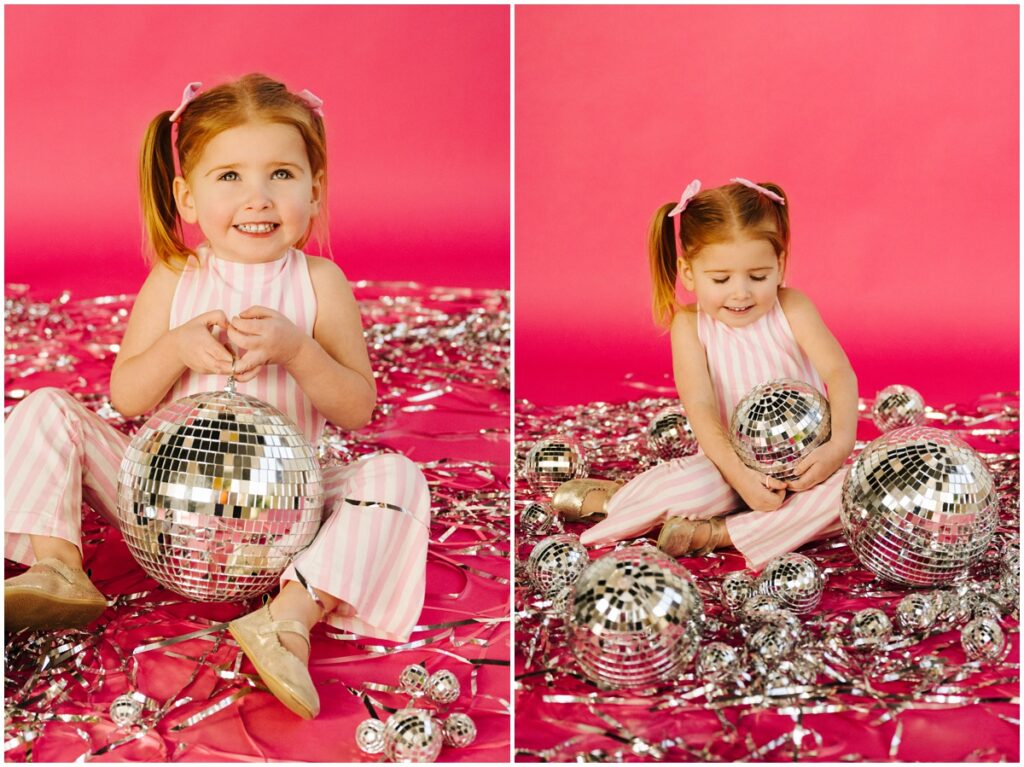 happy girl valentine's day photo session