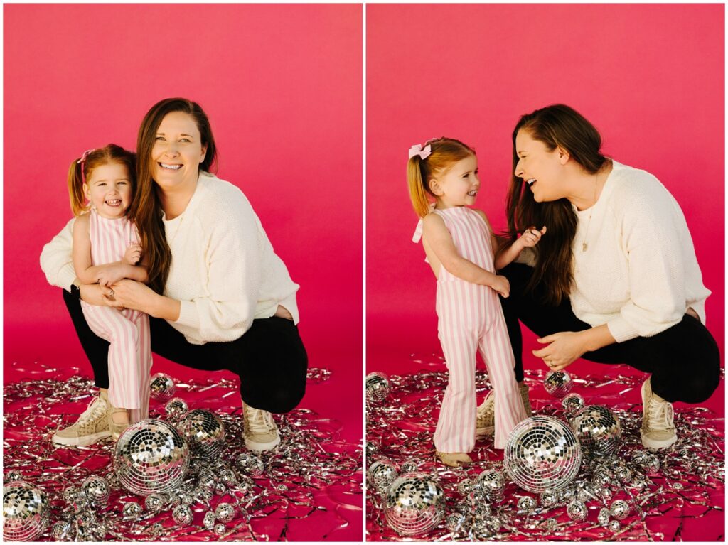 mom and daughter valentine's day photo session