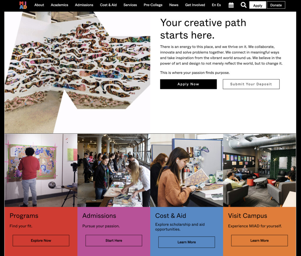 MIAD website photos
