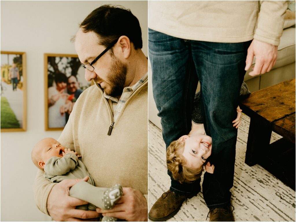 little boy with dad