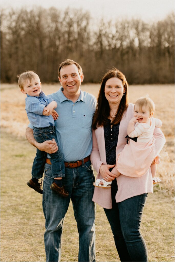 family photo outside