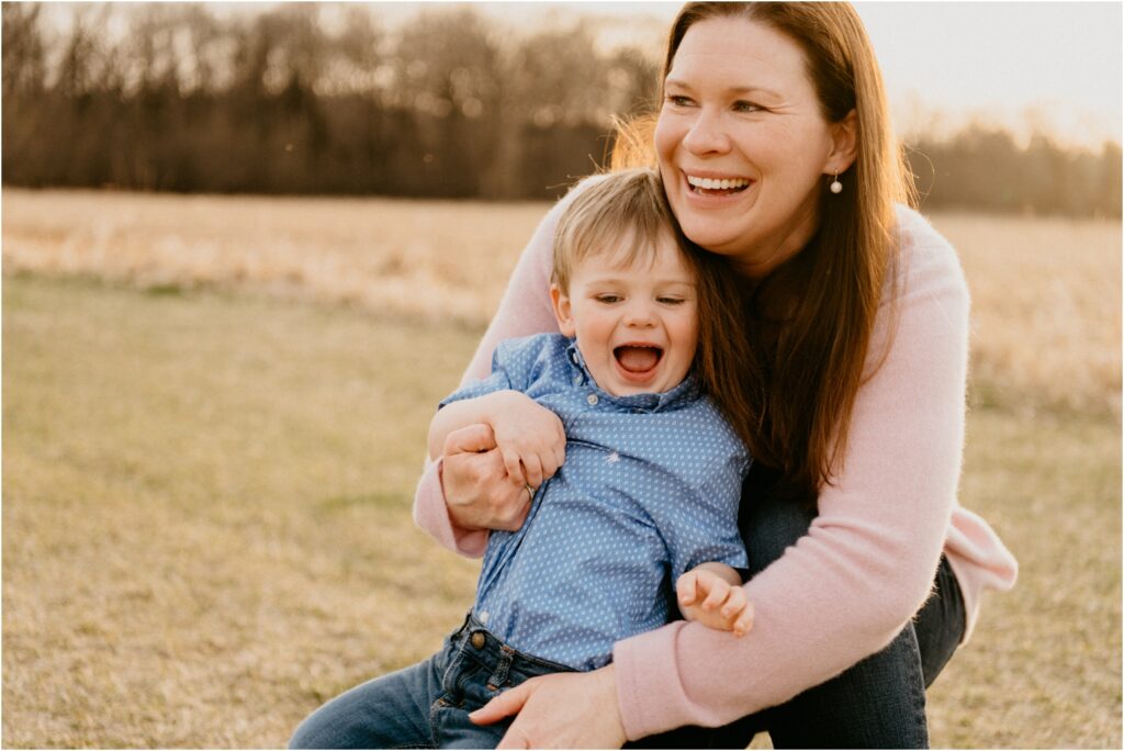 mom and son