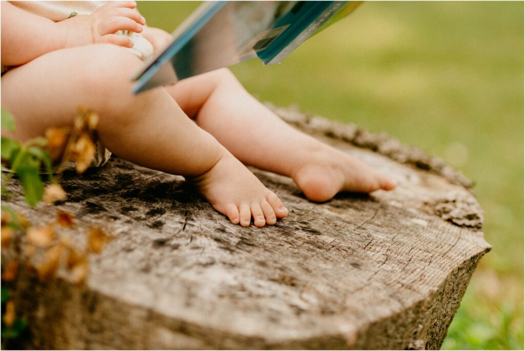closeup of little girl's feet