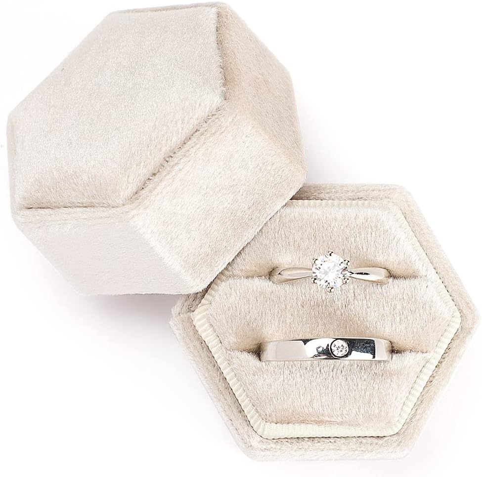 hexagon wedding ring box 