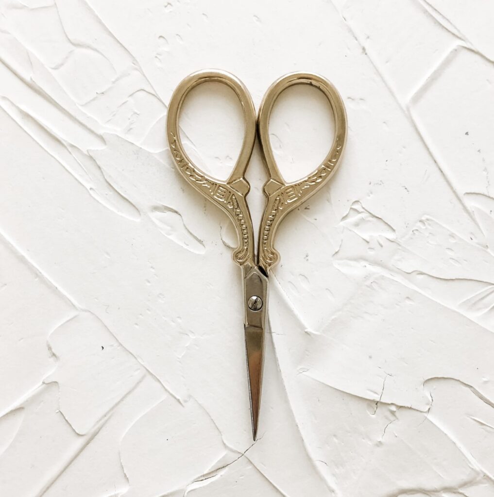 vintage gold scissors